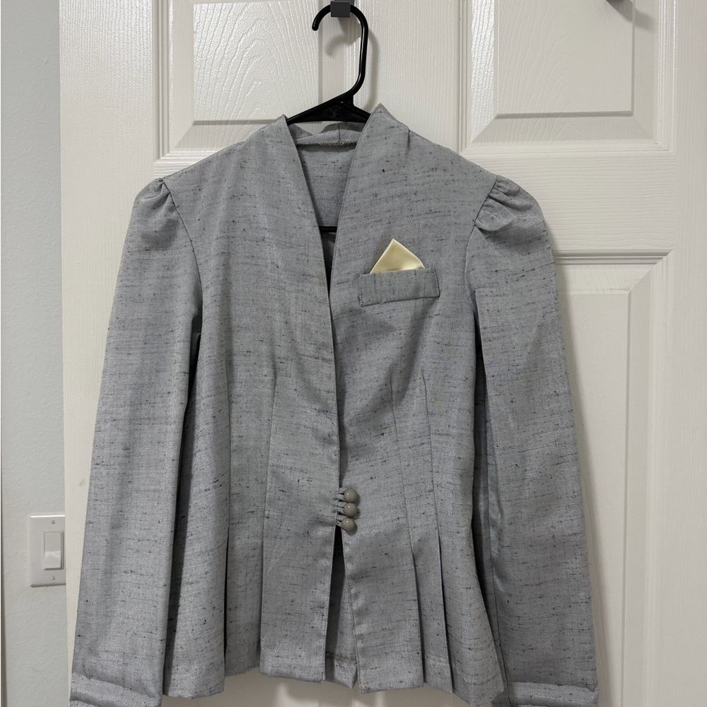 Tailored Light Gray Women's Blazer Jacket